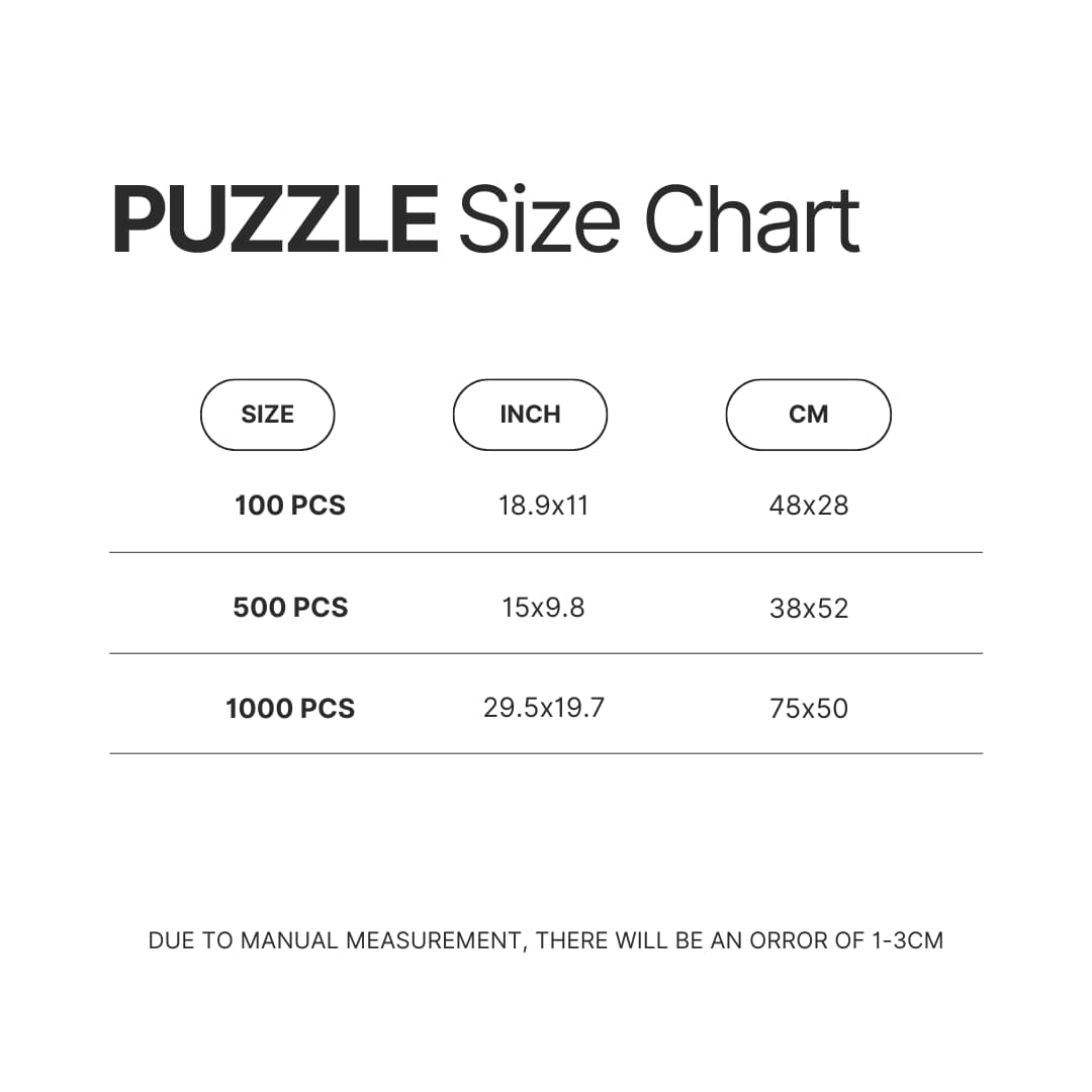 Puzzle Size Chart - Re:Zero Store